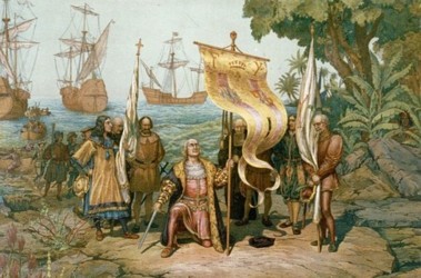 15 сiчня 2008, 15:17 Переглядів:   Христофор Колумб оголошує відкриті американські замлі власністю короля Іспанії