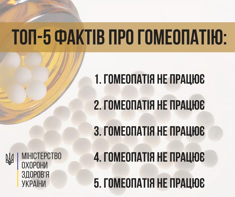 За словами Супрун, найбільша небезпека полягає в тому, що популярність гомеопатії дуже стійка